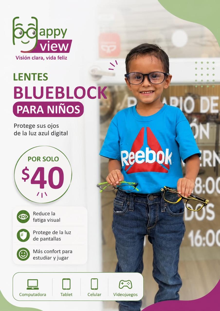 Lentes blueblock para niños en Happy View